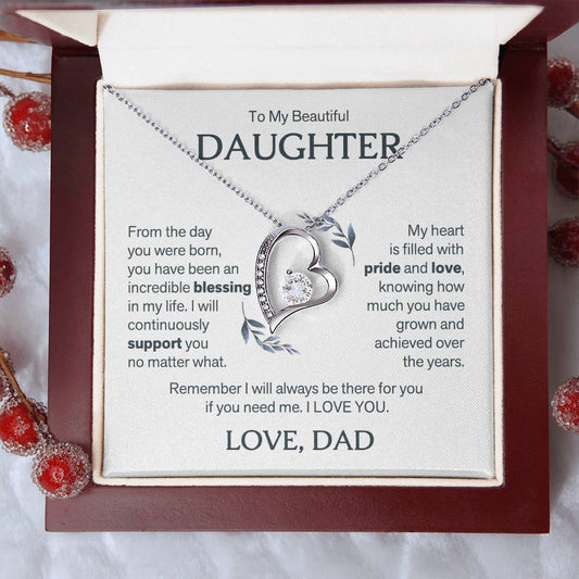 The Day You Were Born | To My Daughter Necklace from Dad