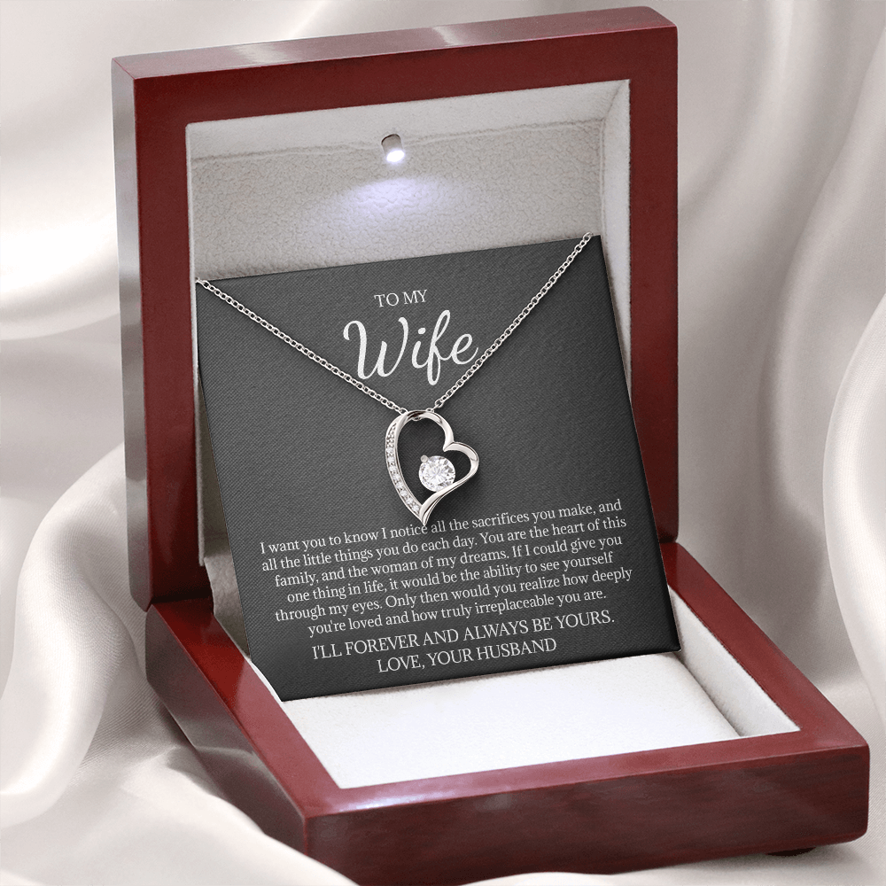 Heart Of The Family To My Wife Necklace