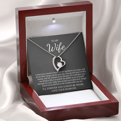 Heart Of The Family To My Wife Necklace