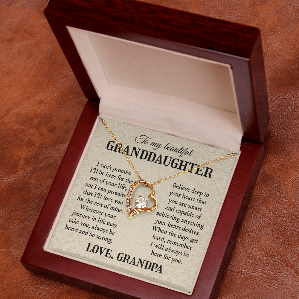 Be Here For You | To My Granddaughter Necklace From Grandpa
