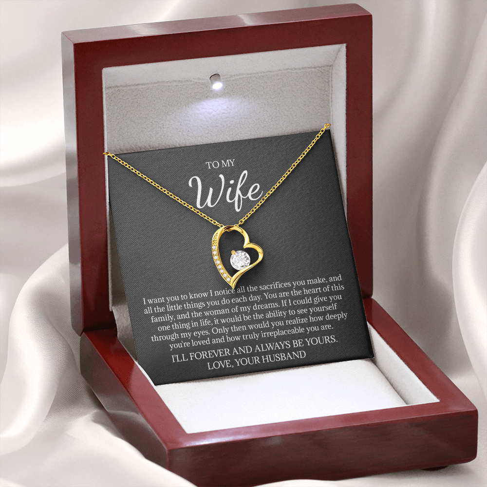 Heart Of The Family To My Wife Necklace