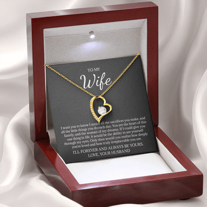 Heart Of The Family To My Wife Necklace
