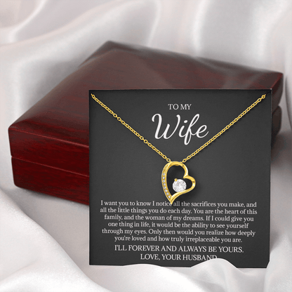 Heart Of The Family To My Wife Necklace