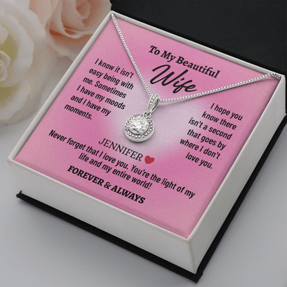 Light of My Life - To My Beautiful Wife Custom Necklace