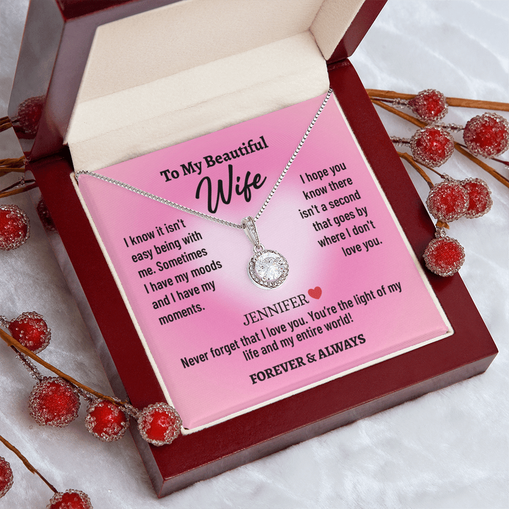 Light of My Life - To My Beautiful Wife Custom Necklace