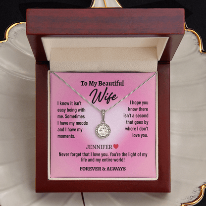 Light of My Life - To My Beautiful Wife Custom Necklace