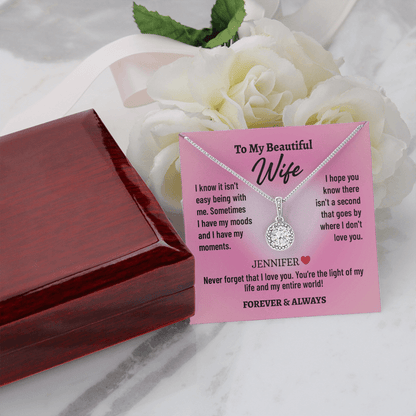 Light of My Life - To My Beautiful Wife Custom Necklace