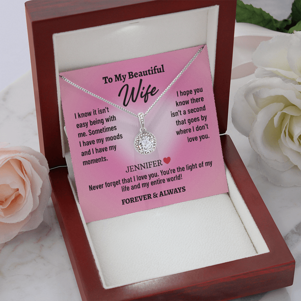 Light of My Life - To My Beautiful Wife Custom Necklace