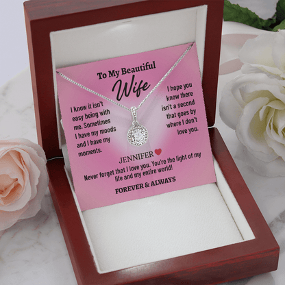 Light of My Life - To My Beautiful Wife Custom Necklace