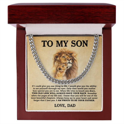 See Yourself Through My Eyes | To My Son Cuban Chain