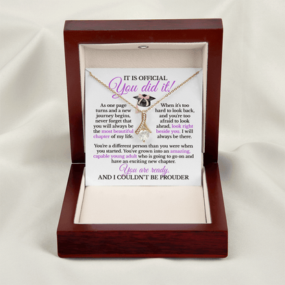 You Did It Necklace | Graduation College Acceptance Gift From Mom Dad