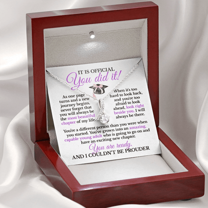 You Did It Necklace | Graduation College Acceptance Gift From Mom Dad