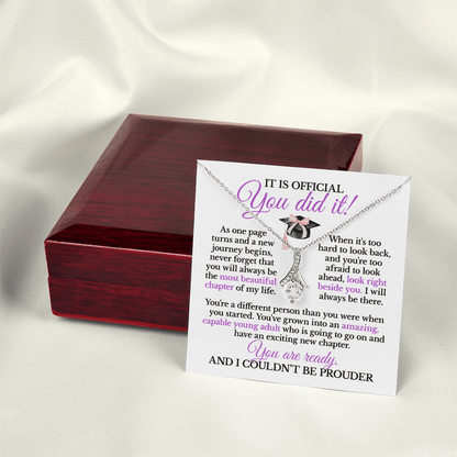 You Did It Necklace | Graduation College Acceptance Gift From Mom Dad