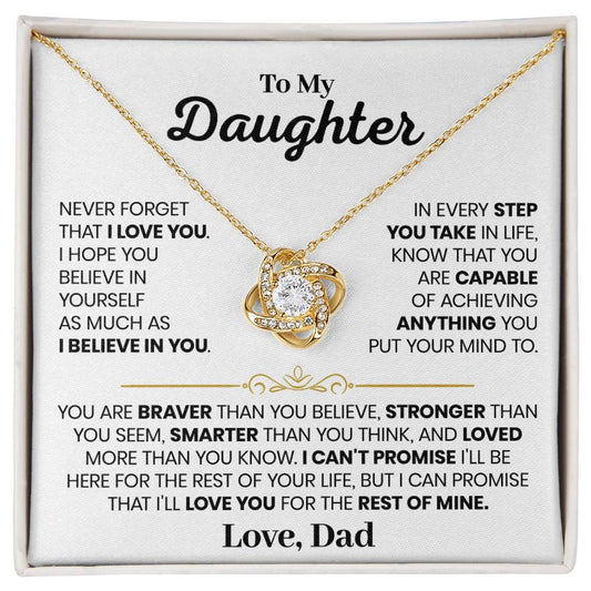Every Step You Take | To My Daughter Necklace from Dad
