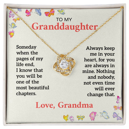 Most Beautiful Chapter | To My Granddaughter Necklace