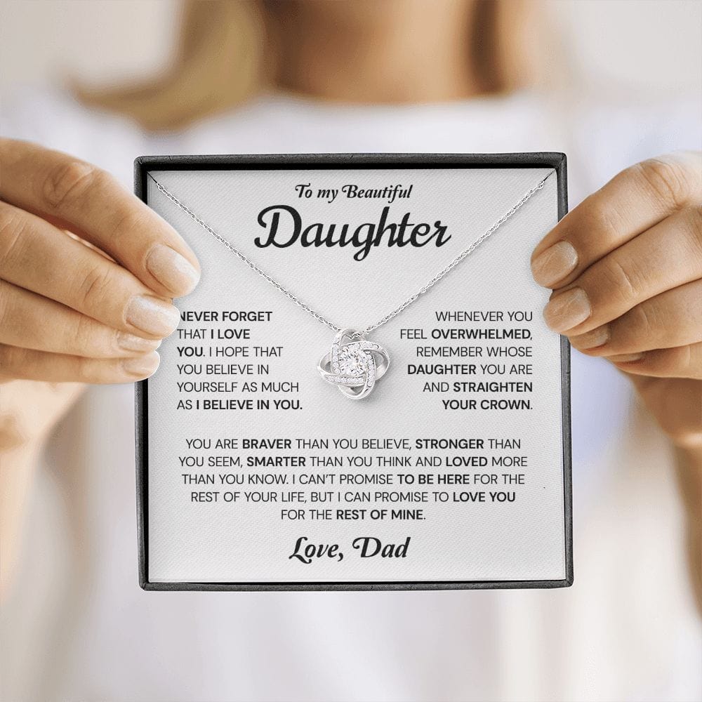Braver Stronger Smarter | To My Daughter Necklace