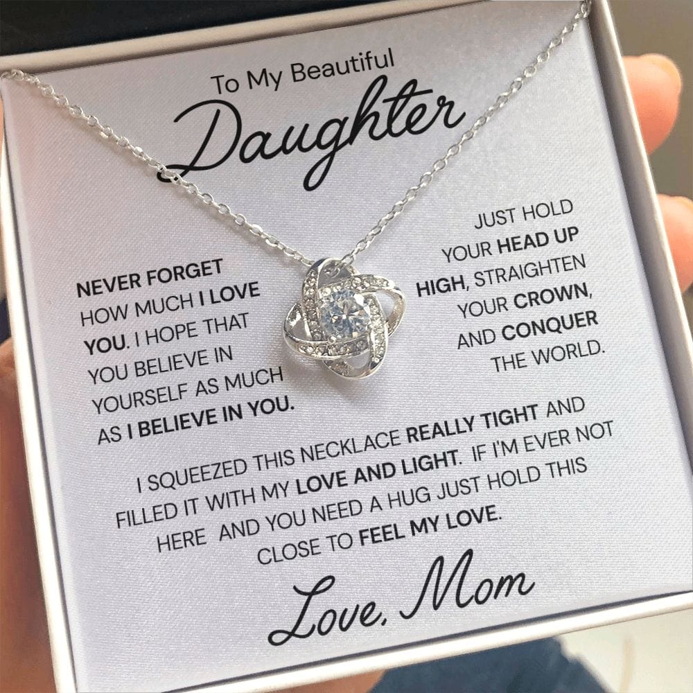 To my Beautiful Daughter - Love Knot Necklace – AMBRx