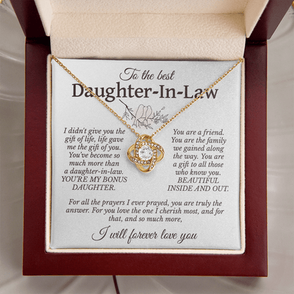 To The Best Daughter In Law Necklace