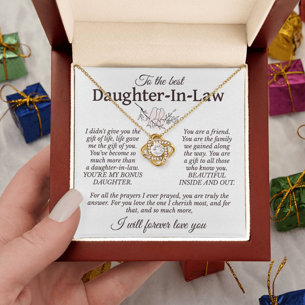 To The Best Daughter In Law Necklace