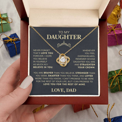 Braver Stronger Smarter | To My Daughter Necklace From Dad