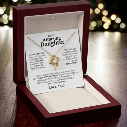 To My Amazing Daughter Christmas Necklace Gift