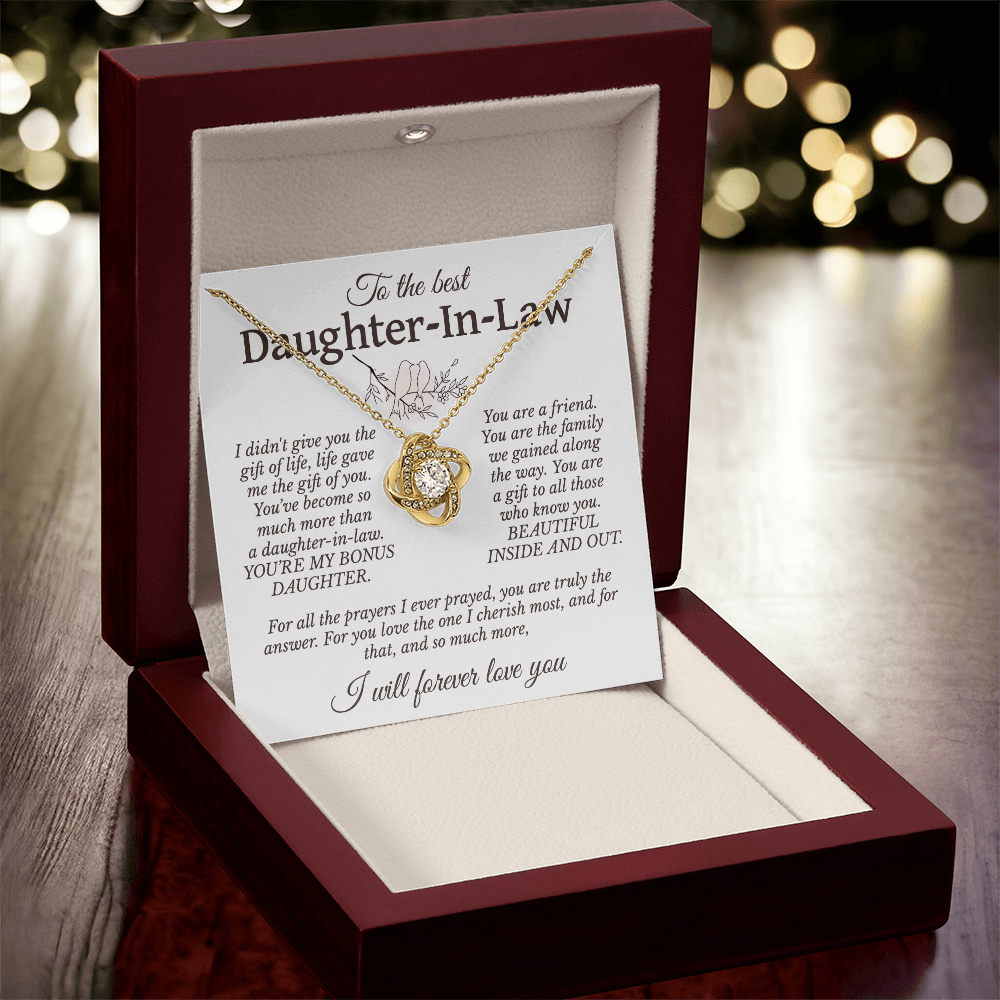 To The Best Daughter In Law Necklace