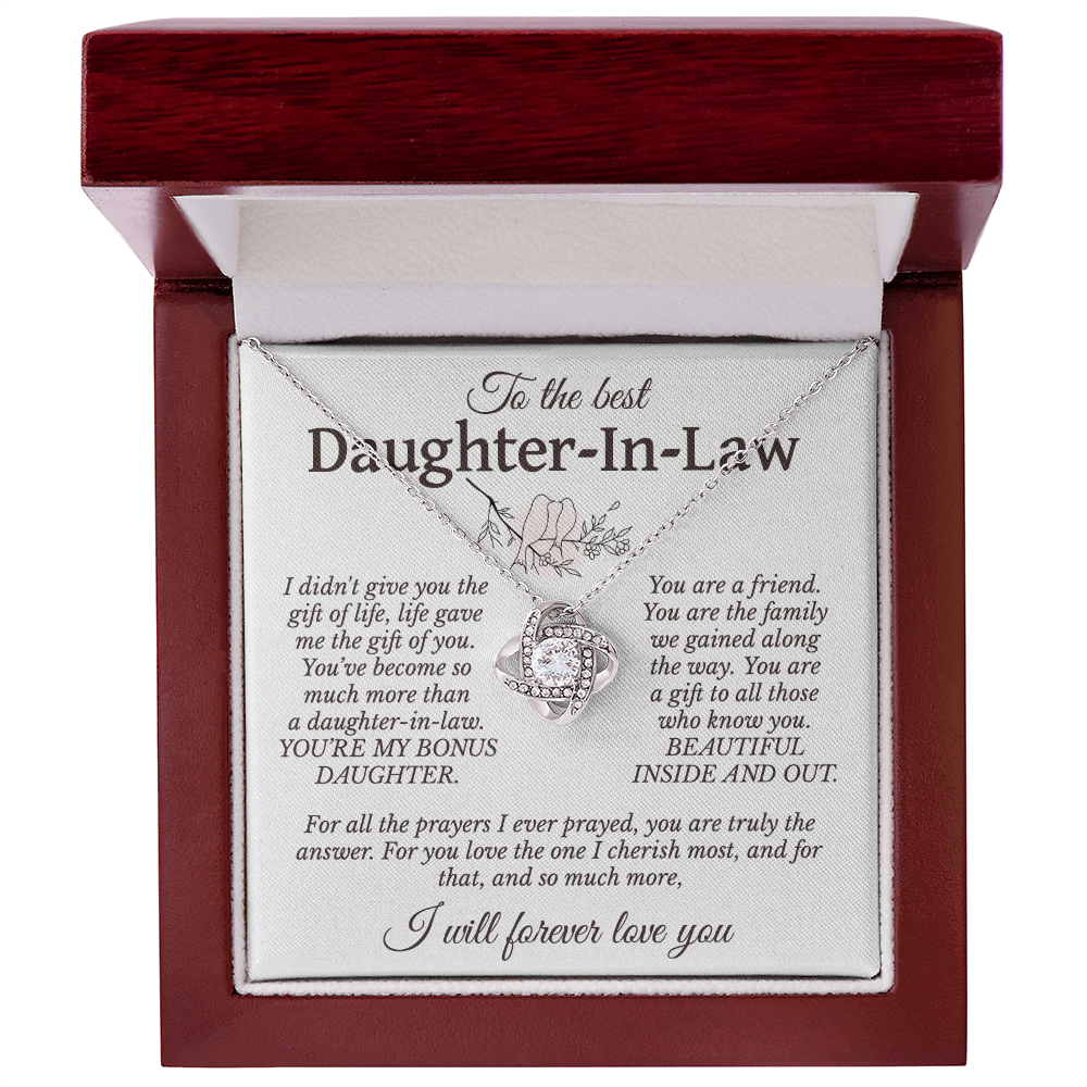 To The Best Daughter In Law Necklace