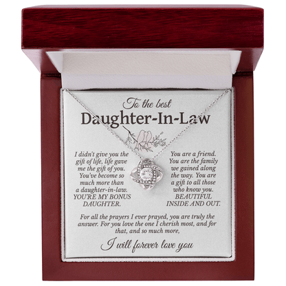 To The Best Daughter In Law Necklace