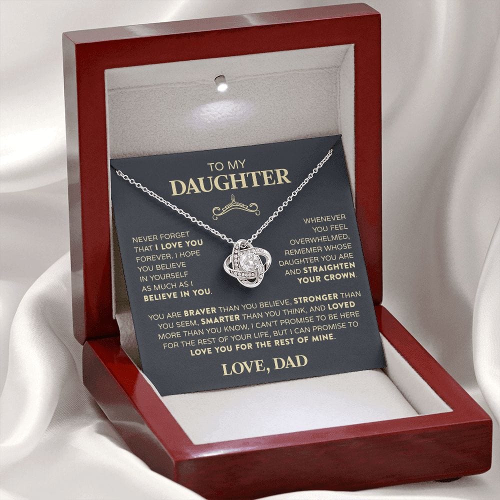 Braver Stronger Smarter | To My Daughter Necklace From Dad