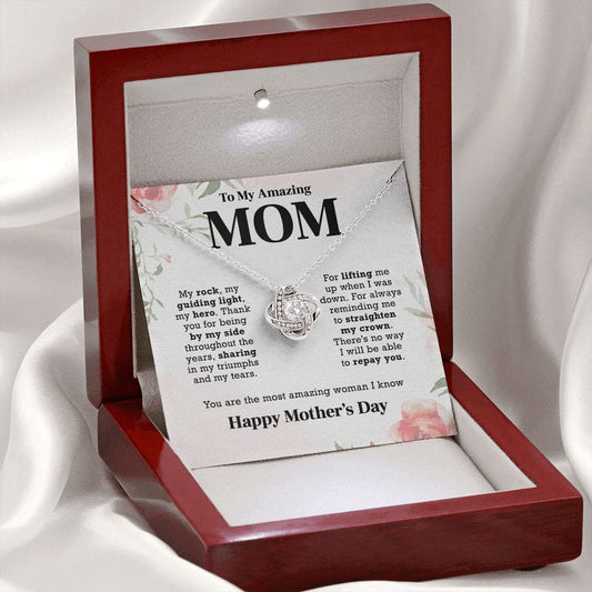 My Rock My Guiding Light My Hero | To My Mom Necklace