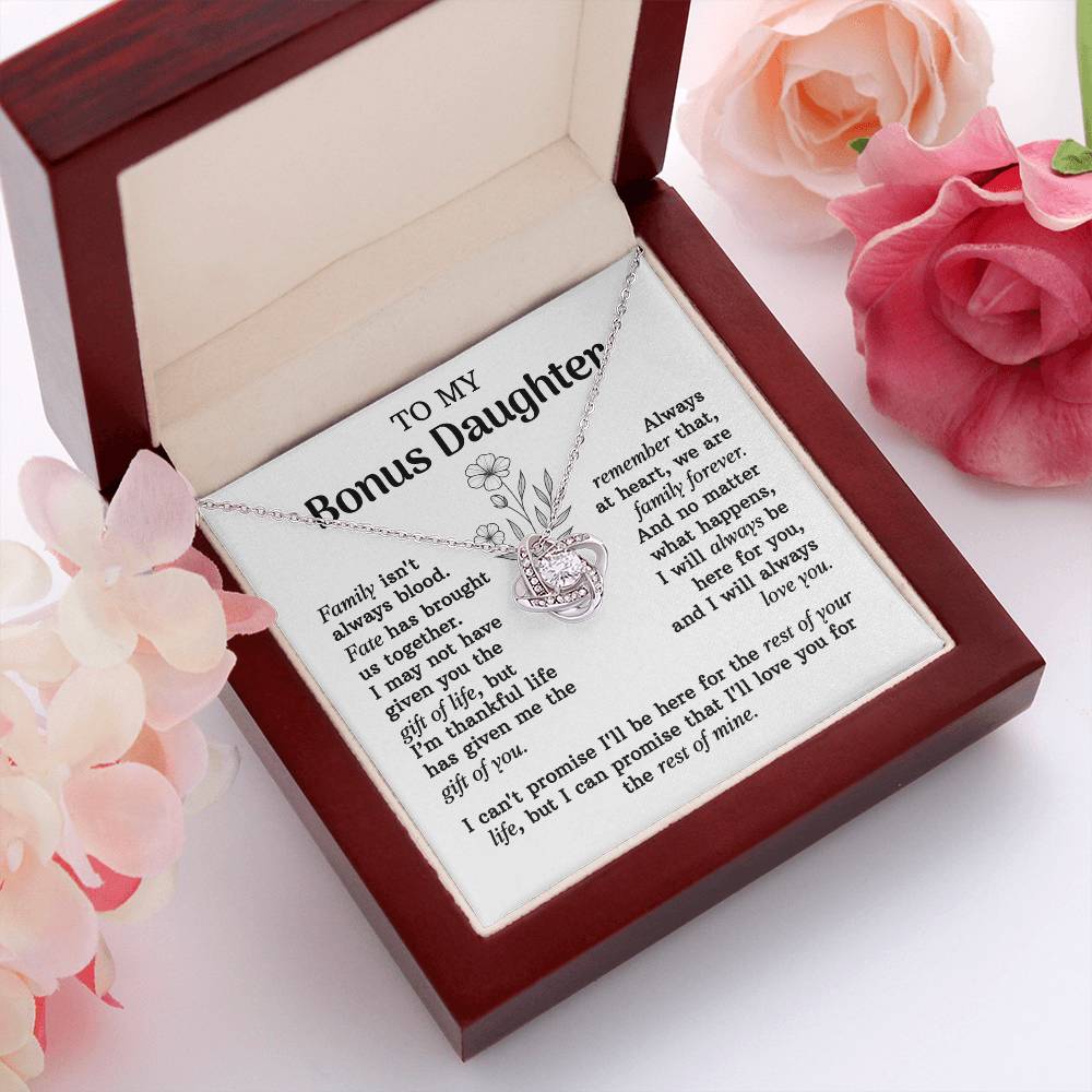 Family Isn't Always Blood - To My Bonus Daughter Infinity Love Necklace