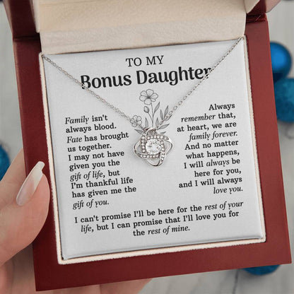 Family Isn't Always Blood - To My Bonus Daughter Infinity Love Necklace