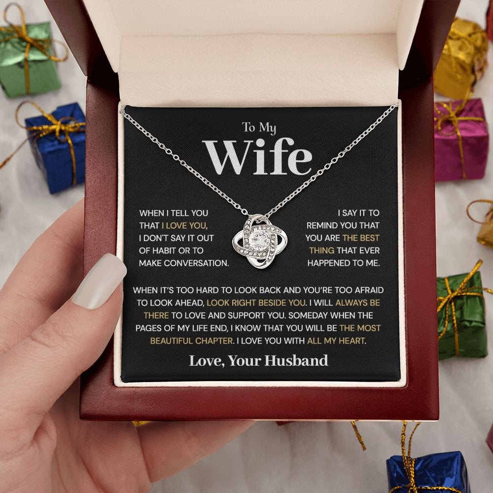 When I Tell You I Love You | To My Wife Necklace