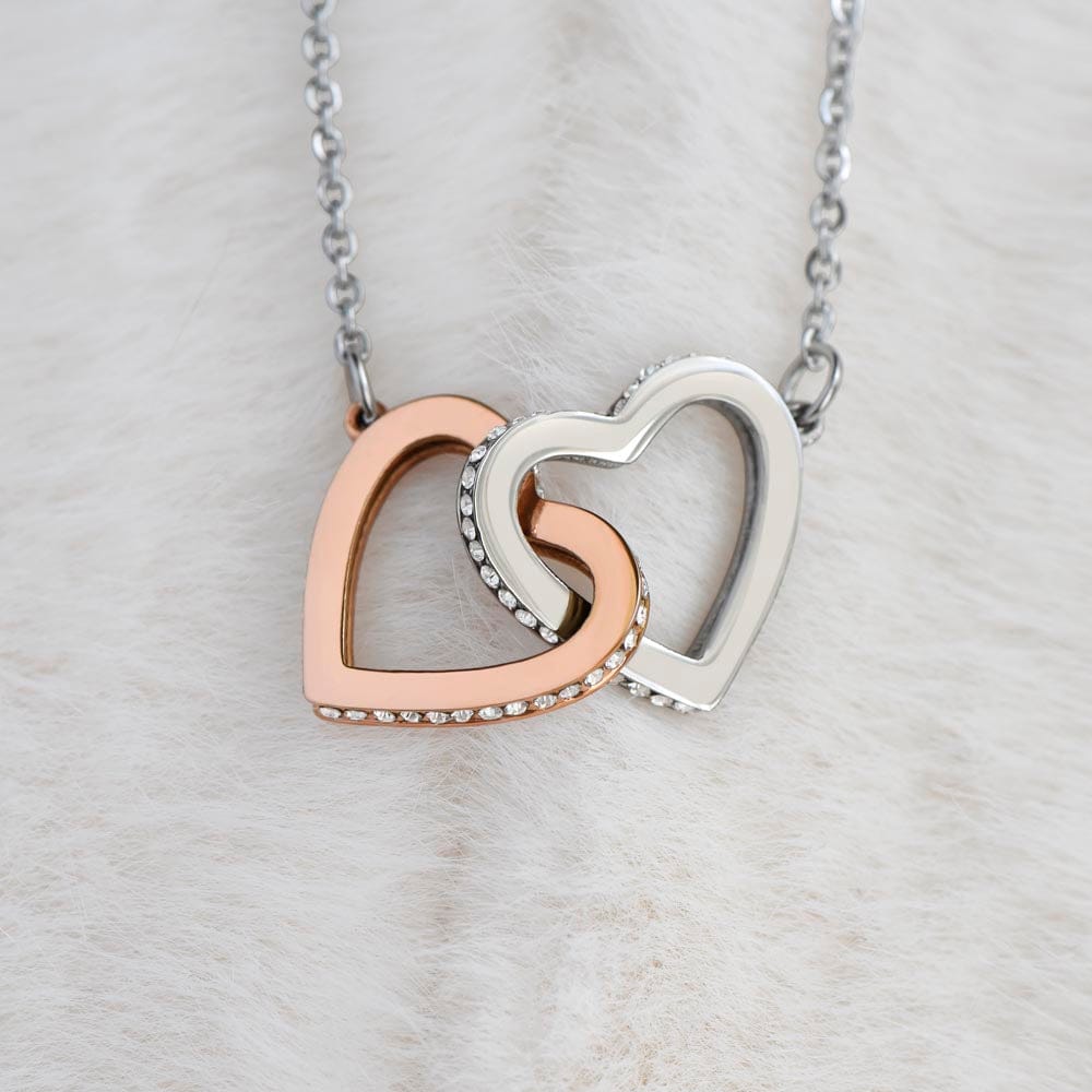 Little Sis Big Sis Interlocking Hearts Necklace