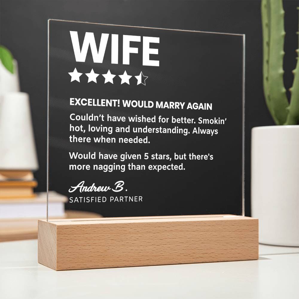 Funny Wife Rating Review Keepsake Light