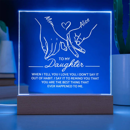 Personalized Pinky Promise Acrylic Keepsake To Daughter Granddaughter