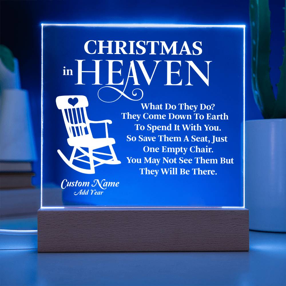 Personalized Christmas In Heaven Memorial Keepsake Light