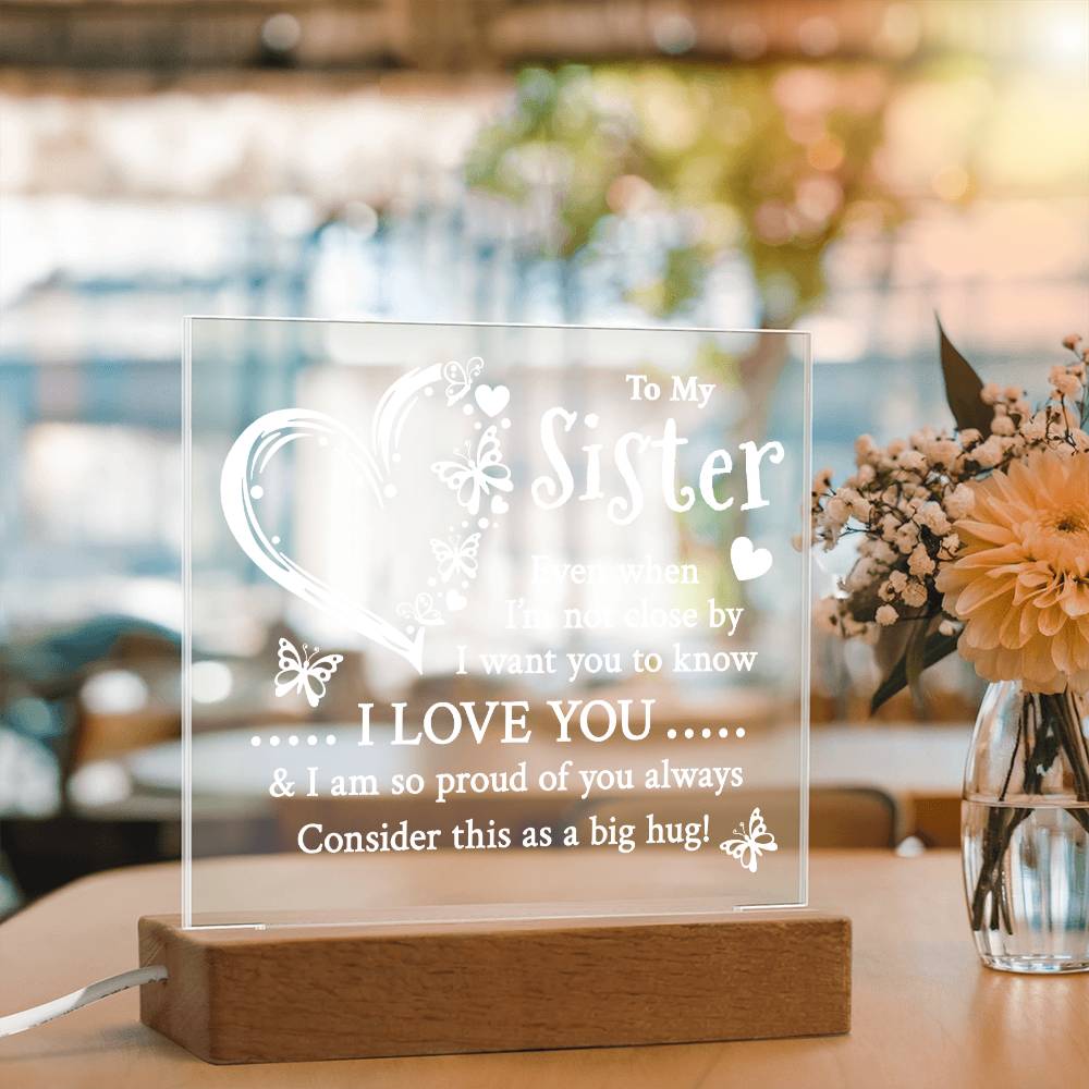 Proud Of You | To My Sister Keepsake Light