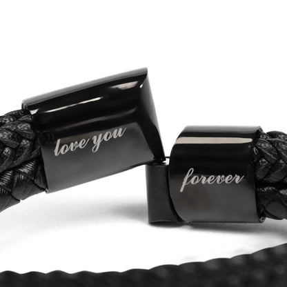 Dance In The Rain - To My Son Leather Bracelet