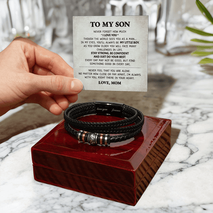 Always Be My Little Boy | To My Son From Mom Bracelet Gift