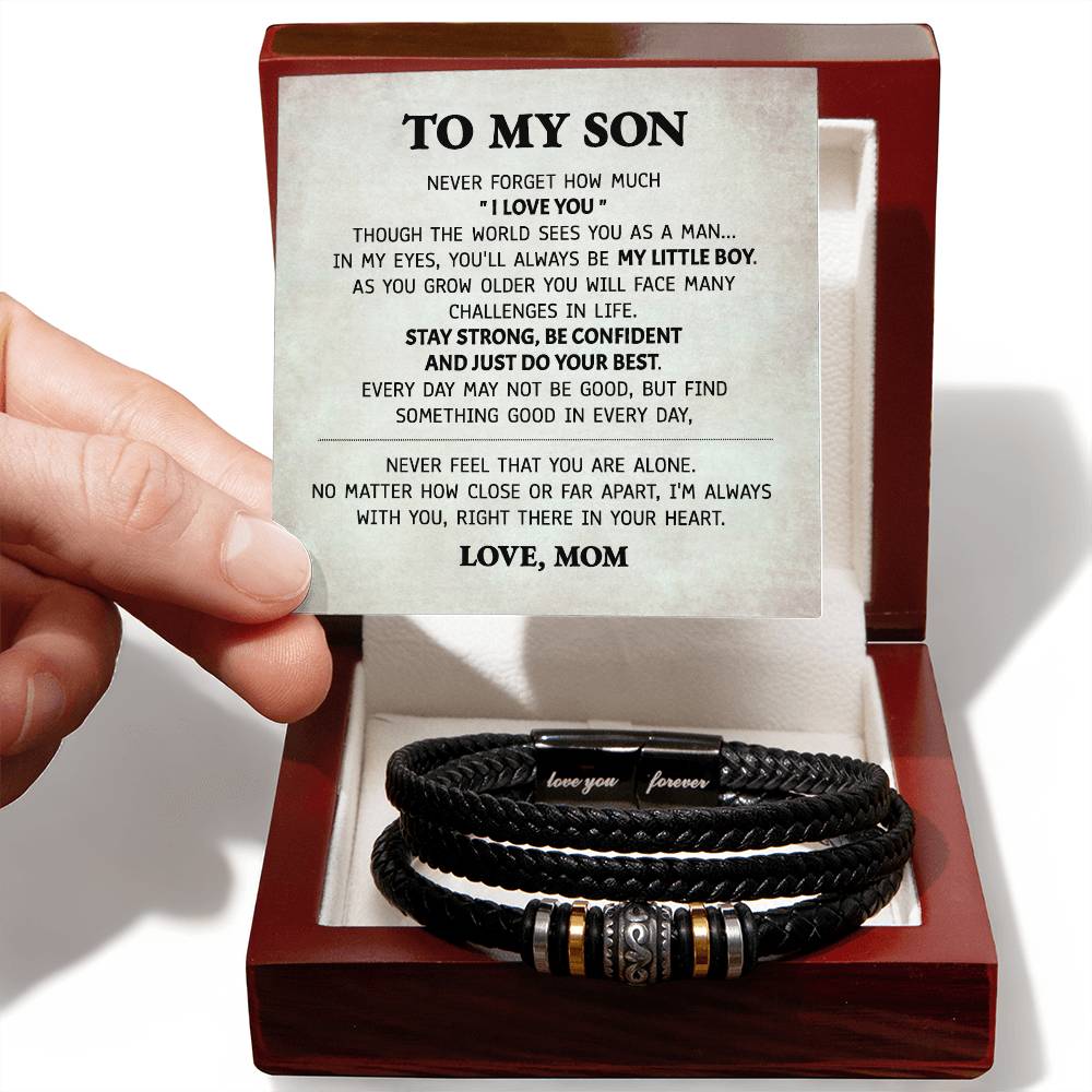 Always Be My Little Boy | To My Son From Mom Bracelet Gift