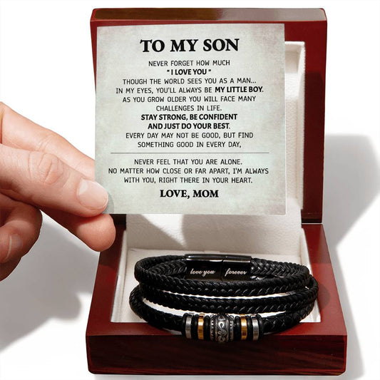 Always Be My Little Boy | To My Son From Mom Bracelet Gift