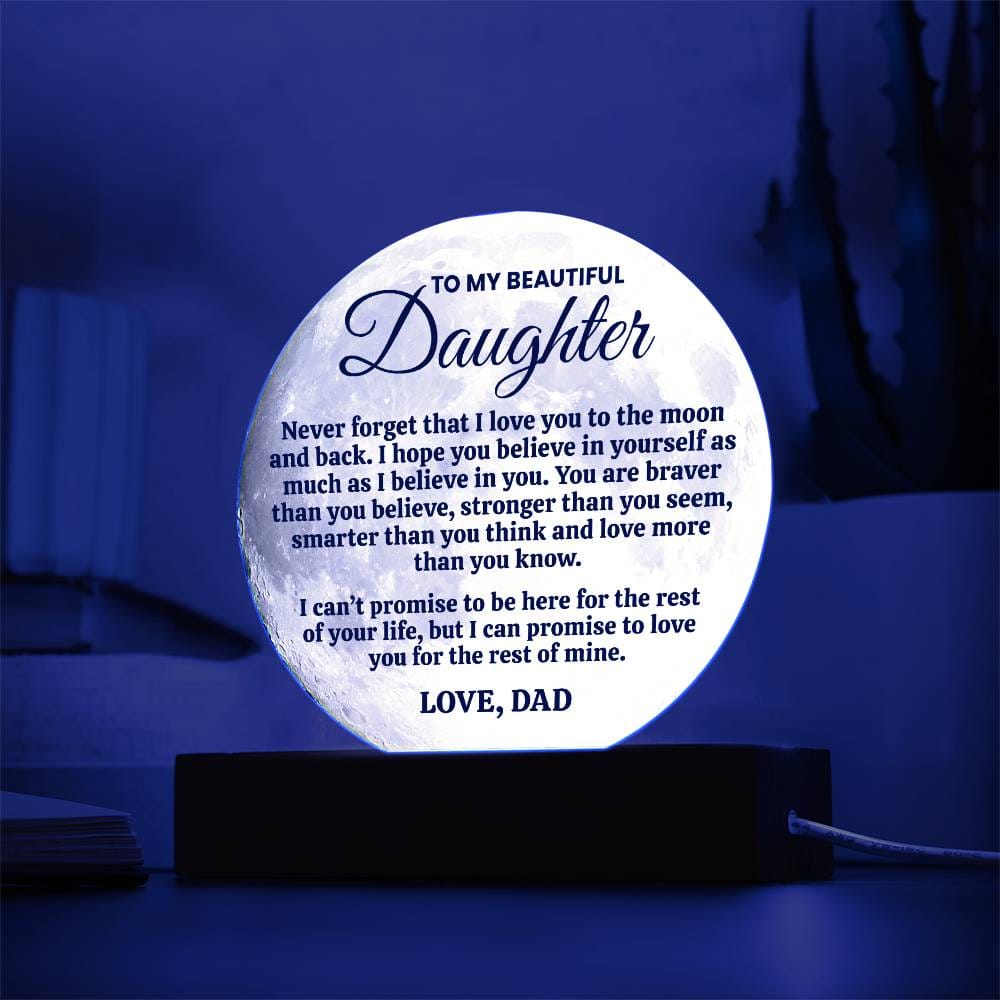 Believe In Yourself | To My Daughter Moon Lamp Keepsake
