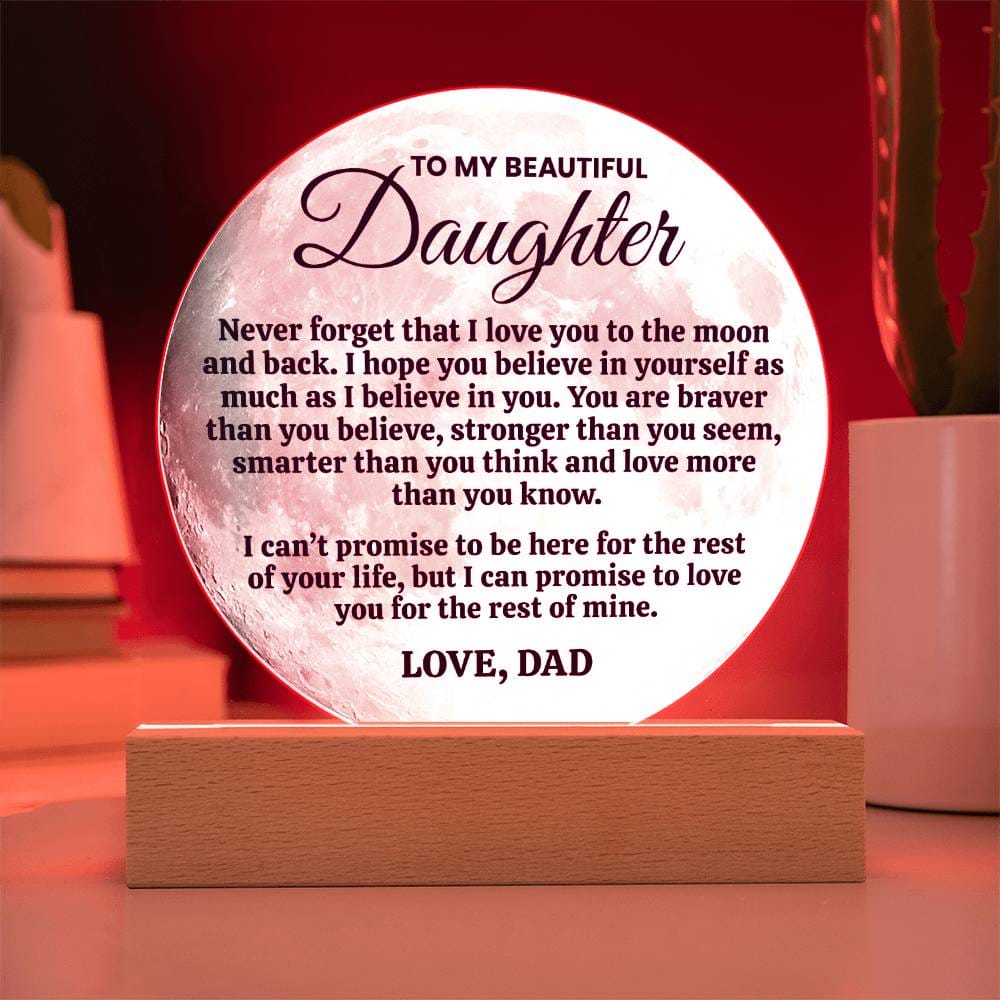 Believe In Yourself | To My Daughter Moon Lamp Keepsake