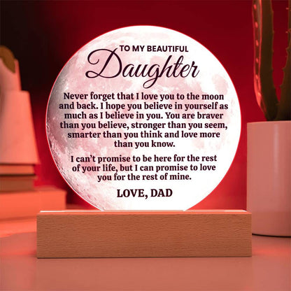 Believe In Yourself | To My Daughter Moon Lamp Keepsake