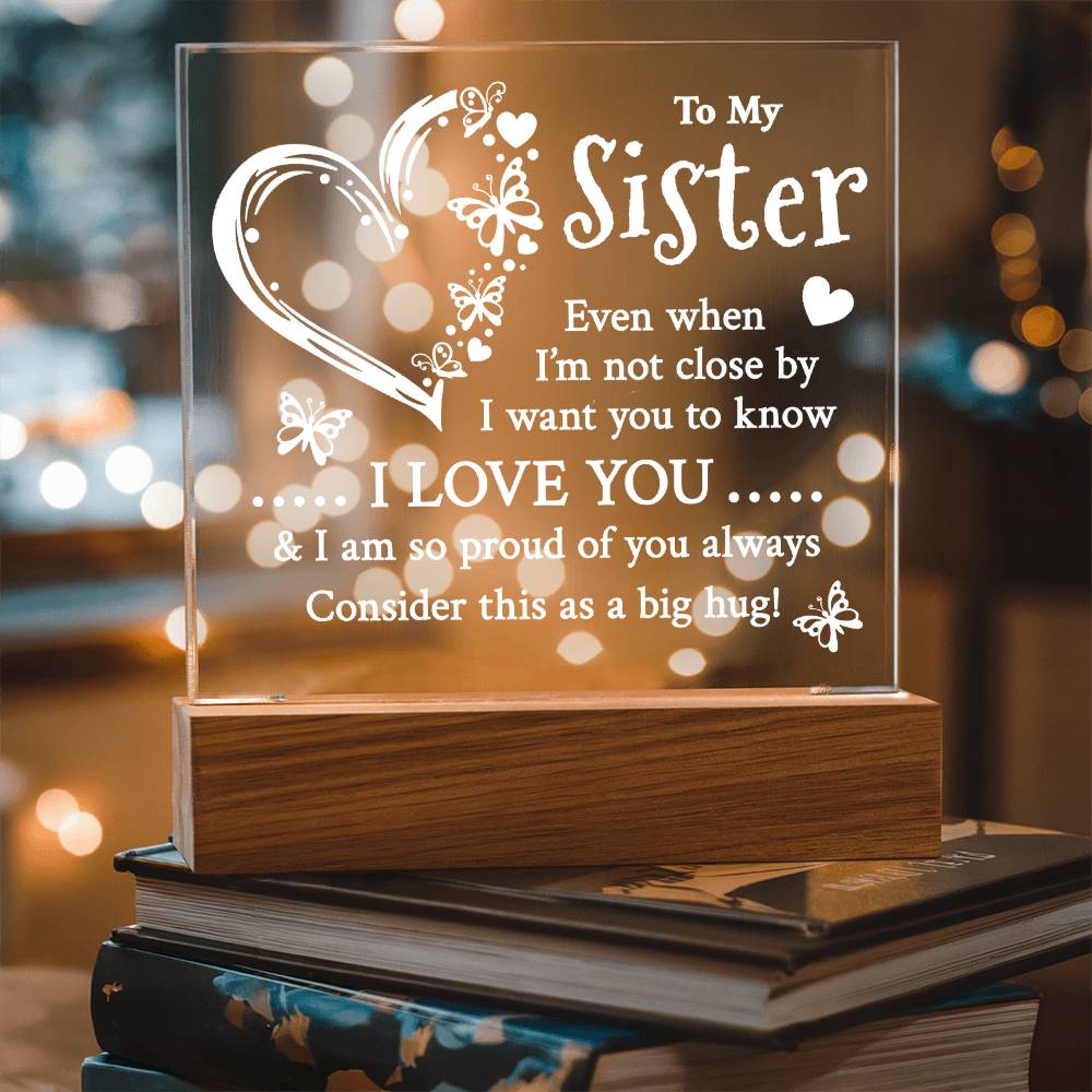 Proud Of You | To My Sister Keepsake Light
