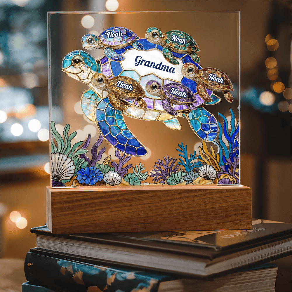 Mom Grandma Sea Turtle Custom Acrylic Keepsake