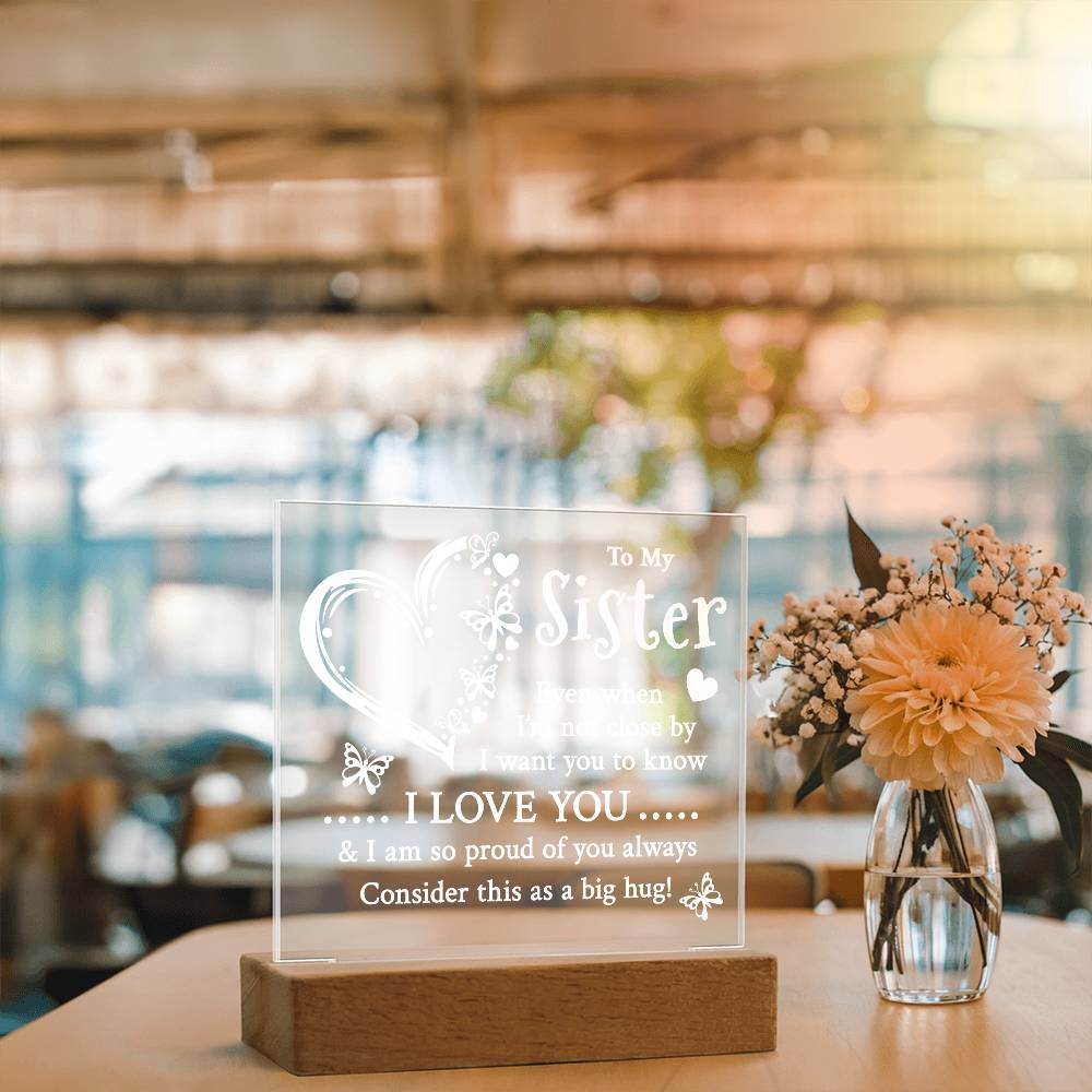 Proud Of You | To My Sister Keepsake Light