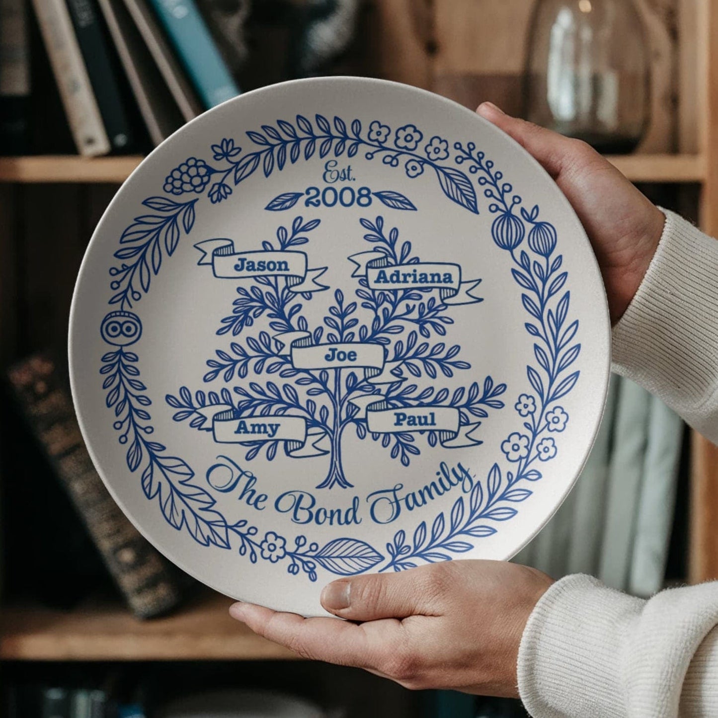 Personalized Family Tree Plate