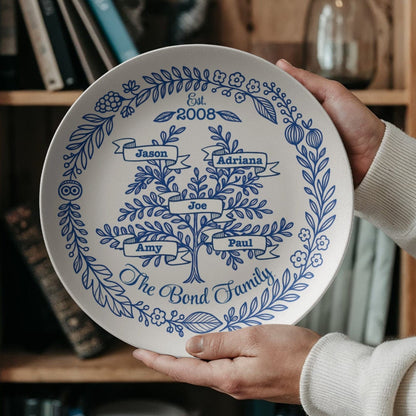 Personalized Family Tree Plate